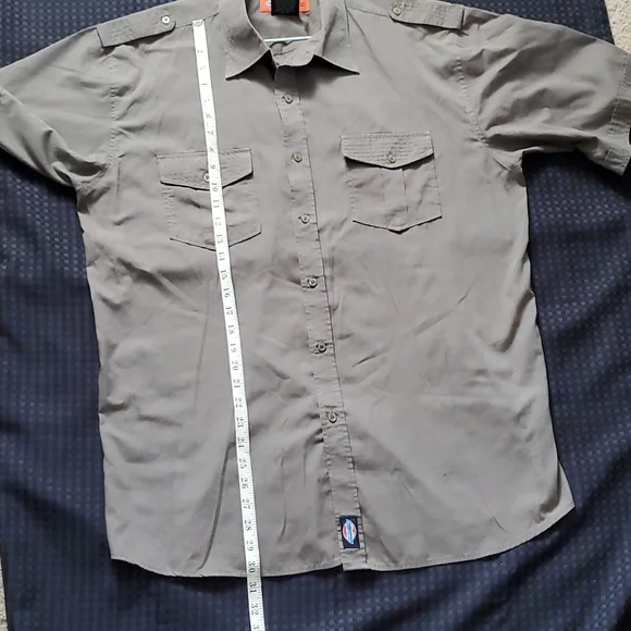 Blac Lacquer, green, work shirt, button down, collared, size 2X, with pockets - Picture 10 of 11